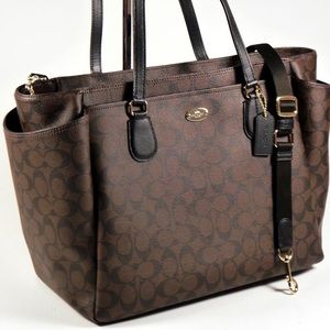 Coach Signature Canvas Diaper Bag